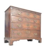 19TH CENTURY GEORGE III OAK BACHELORS CHEST OF DRAWERS