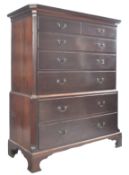 18TH CENTURY GEORGE III MAHOGANY CHEST ON CHEST OF DRAWERS