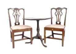 18TH CENTURY GEORGE III TRIPOD PEDESTAL TABLE & CHAIRS