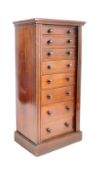 VICTORIAN MAHOGANY WELLINGTON CHEST OF DRAWERS