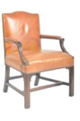 20TH CENTURY GEORGE III REVIVAL GAINSBOROUGH CHAIR