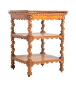 VICTORIAN 19TH CENTURY SATINWOOD VENEERED WHATNOT