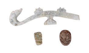 ASSORTMENT OF QING DYNASTY CHINESE CARVED JADE ITEMS