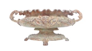19TH CENTURY CAST IRON CAMPANA URN GRAND TOUR PLANTER