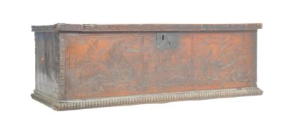 17TH CENTURY ITALIAN WALNUT CASSONE - COFFER CHEST