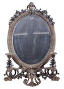19TH CENTURY GIRANDOLE BRASS LADIES DRESSING TABLE MIRROR