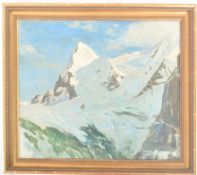BENJAMIN EASTLAKE LEADER - OIL ON CANVAS ALPINE SCENE