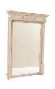 EARLY 20TH CENTURY FRENCH BRETON OAK PAINTED MANTLE MIRROR