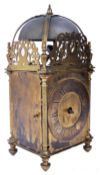 SEVENTEENTH CENTURY BRASS LANTERN CLOCK