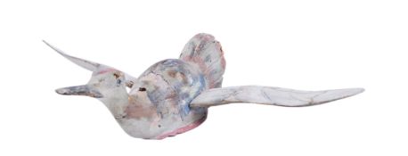 LATE VICTORIAN ENGLISH HAND CARVED DECOY DUCK