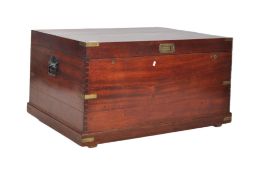 19TH CENTURY CAMPHOR WOOD CAMPAIGN CHEST / COFFER