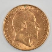 EDWARD VII 22CT GOLD 1908 HALF SOVEREIGN