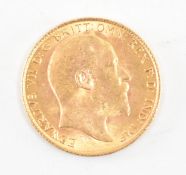 EDWARD VII 1905 22CT GOLD HALF SOVEREIGN
