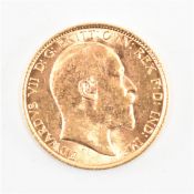 EDWARD VII 1910 22CT GOLD HALF SOVEREIGN