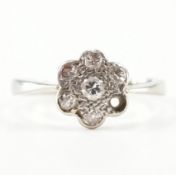1920S 18CT WHITE GOLD PLAT & DIAMOND RING
