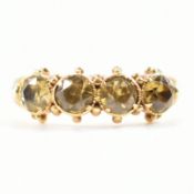 19TH CENTURY YELLOW ZIRCON FIVE STONE RING