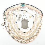 COLLECTION OF ASSORTED SHELL PEARL STONE & BEAD JEWELLERY
