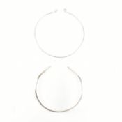 TWO 925 SILVER CHOKER COLLAR NECKLACES