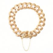 WITHDRAWN - VINTAGE FRENCH 18CT GOLD DOUBLE CURB LINK BRACELET