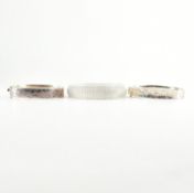 GROUP OF THREE SILVER BANGLE BRACELETS