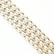 HALLMARKED 9CT GOLD FLAT LINK NECKLACE CHAIN