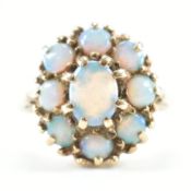 HALLMARKED 9CT GOLD & OPAL CLUSTER RING