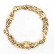 HALLMARKED 9CT BICOLOUR GOLD BRACELET CHAIN