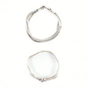 TWO SILVER BRACELETS