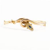 VICTORIAN 15CT GOLD SNAKE BANGLE BRACELET