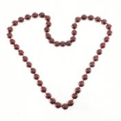 VINTAGE CHERRY BAKELITE BEADED NECKLACE