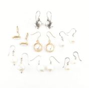 ASSORTED COLLECTION OF PEARL SET EARRINGS