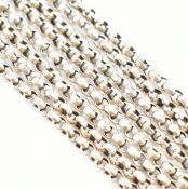VICTORIAN GOLD FACETED LINK LONG GUARD CHAIN NECKLACE