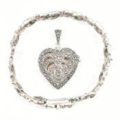 GROUP OF SILVER & MARCASITE JEWELLERY