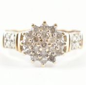 9CT GOLD DIAMOND CLUSTER RING