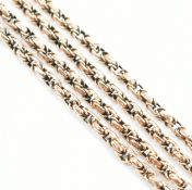 19TH CENTURY 9CT GOLD FANCY LINK CHAIN NECKLACE