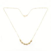 18CT GOLD BEADED NECKLACE CHAIN