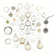 COLLECTION OF POCKET WATCHES & POCKET WATCH MOVEMENTS