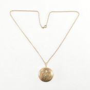 HALLMARKED 9CT GOLD LOCKET & CHAIN NECKLACE