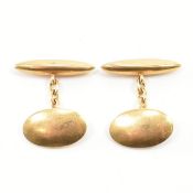 PAIR OF HALLMARKED 1920S 18CT GOLD CUFFLINKS