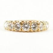 HALLMARKED 18CT GOLD & DIAMOND SEVEN STONE RING