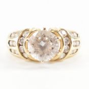 HALLMARKED 14CT GOLD & CUBIC ZIRCONIA RING