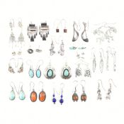 COLLECTION OF ASSORTED SILVER EARRINGS