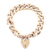 ANTIQUE HALLMARKED 9CT GOLD CURB LINK BRACELET