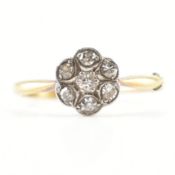 EARLY 20TH CENTURY DIAMOND FLOWER HEAD RING