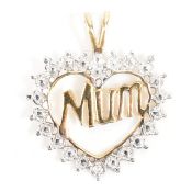 BICOLOUR GOLD MUM NECKLACE PENDANT