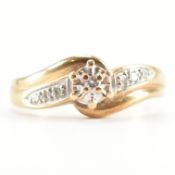 GOLD & DIAMOND CROSSOVER RING