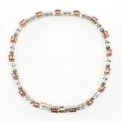 HALLMARKED 9CT GOLD RUBY & DIAMOND LINE BRACELET