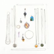 COLLECTION OF ASSORTED SILVER JEWELLERY