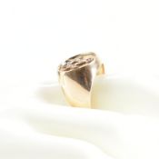 18CT GOLD DIAMOND & RUBY MASONIC SIGNET RING