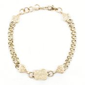 HALLMARKED 9CT GOLD POCKET WATCH CHAIN STYLE BRACELET